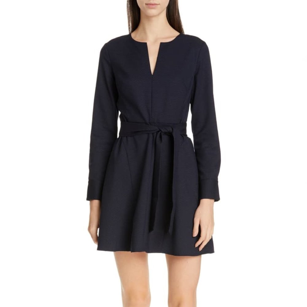 CLUB MONACO Kasca Ruffle Sleeve Fit & Flare Dress